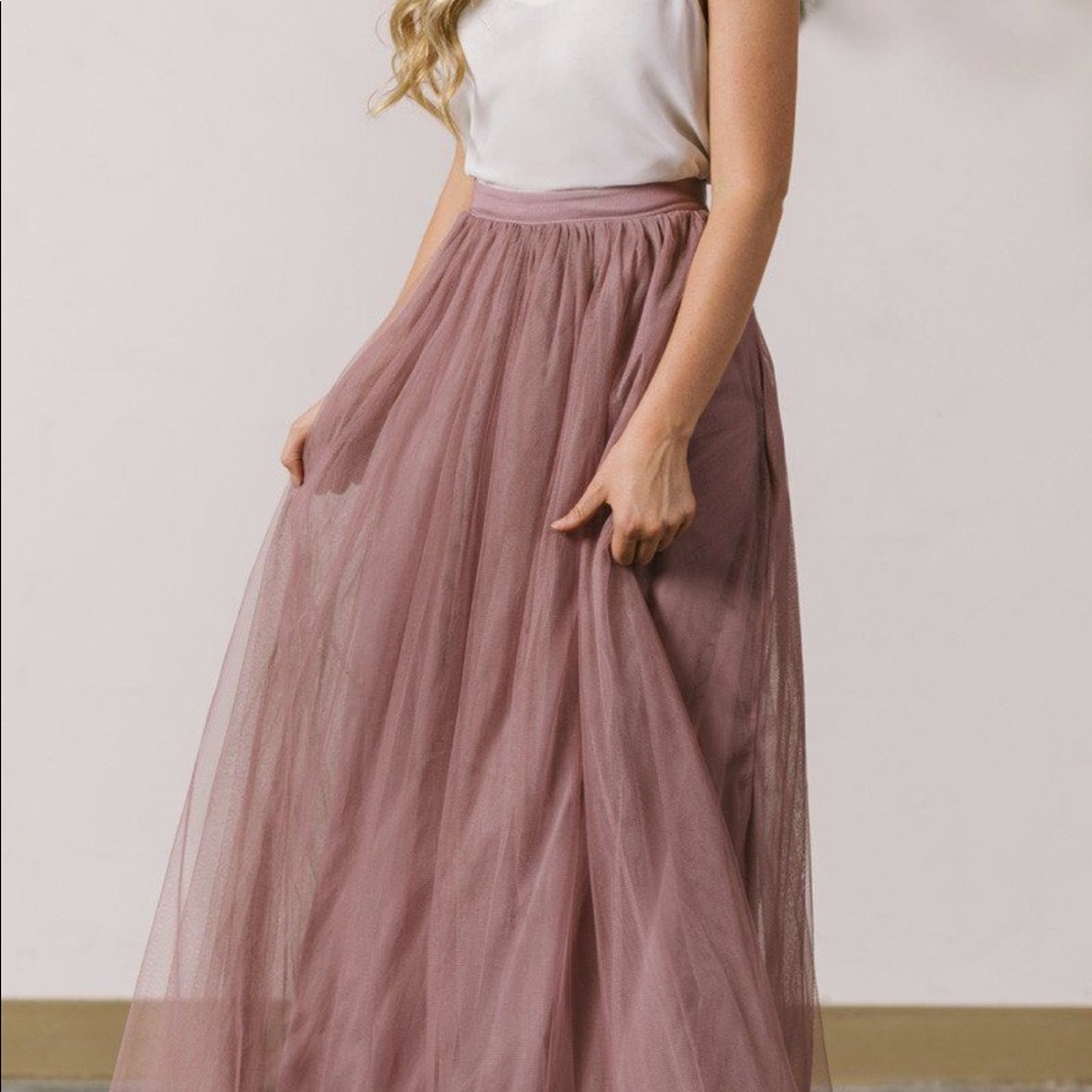Best Selling Morning Lavender Tulle Maxi Skirt